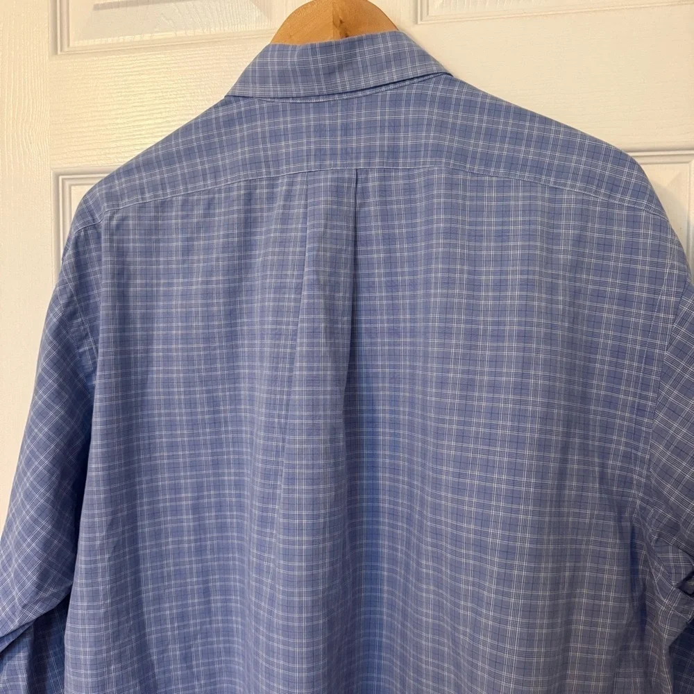 Polo Ralph Lauren Longsleeves Cotton Yarmouth button down Blue Plaid 17 32/33